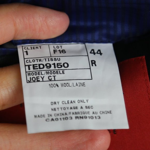 TED BAKER London No Ordinary Joe Men's Wool Blazer Suit Jacket Size 44R - Picture 6 of 11